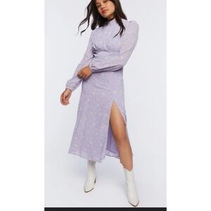 Elegant Lavender Floral Dress